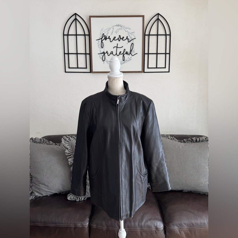 Vintage 90’s Worthington Genuine Lambskin Jacket Size XL Petite Grunge Indie